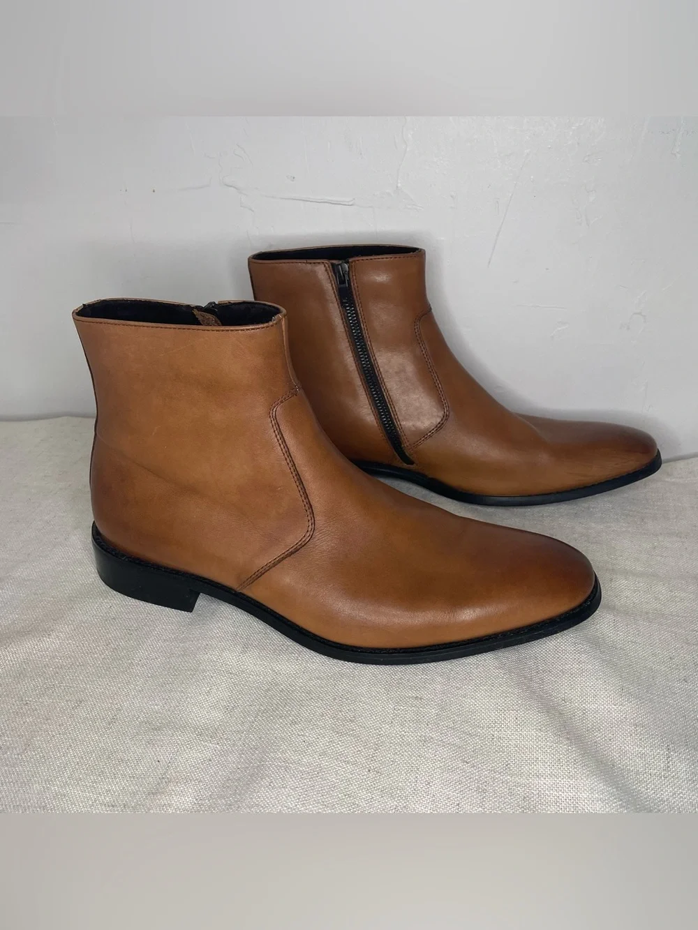 Kenneth Cole Tally Leather Chelsea Side-Zip Ankle Dress Boots